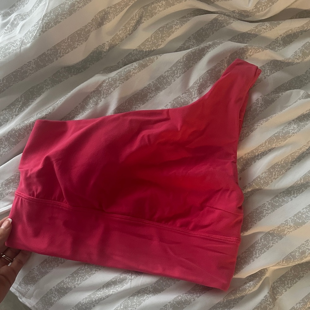 Lululemon One-Shoulder Pink bra